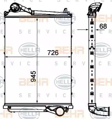 BEHR HELLA Service 8ML 376 906-381 - Інтеркулер autozip.com.ua