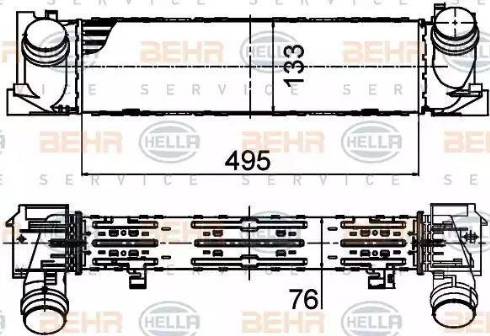 BEHR HELLA Service 8ML 376 791-751 - Интеркулер autozip.com.ua