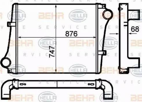 BEHR HELLA SERVICE 8ML 376 792-041 - Інтеркулер autozip.com.ua