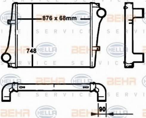 BEHR HELLA SERVICE 8ML 376 760-451 - Інтеркулер autozip.com.ua