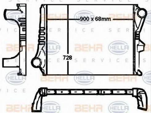 BEHR HELLA Service 8ML 376 760-431 - Інтеркулер autozip.com.ua