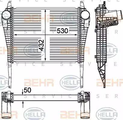 BEHR HELLA Service 8ML 376 715-241 - Интеркулер autozip.com.ua