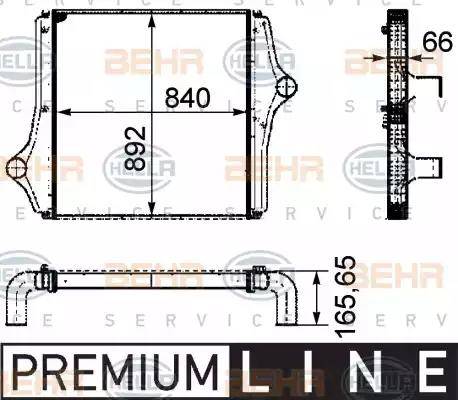 BEHR HELLA Service 8ML 376 724-431 - Интеркулер autozip.com.ua