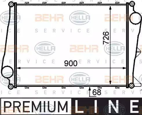 BEHR HELLA Service 8ML 376 727-551 - Інтеркулер autozip.com.ua