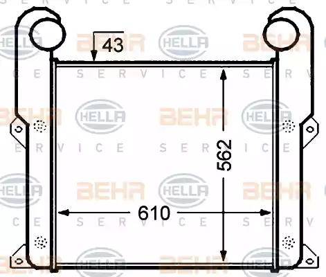 BEHR HELLA Service 8ML 376 776-671 - Интеркулер autozip.com.ua