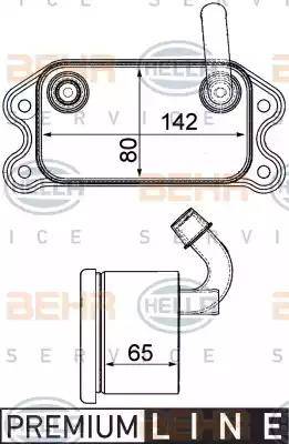 BEHR HELLA Service 8MO 376 751-791 - Масляний радіатор, рухове масло autozip.com.ua