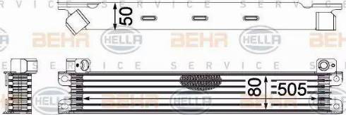 BEHR HELLA Service 8MO 376 783-781 - Масляний радіатор, рухове масло autozip.com.ua