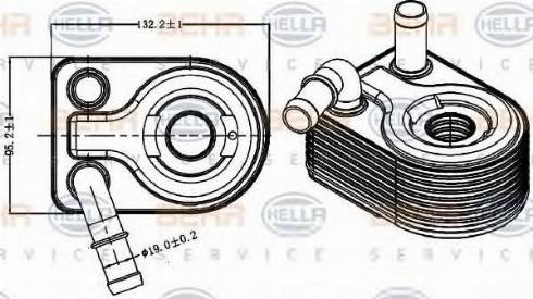 BEHR HELLA Service 8MO 376 729-131 - Масляний радіатор, рухове масло autozip.com.ua