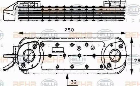 BEHR HELLA Service 8MO 376 725-121 - Масляний радіатор, рухове масло autozip.com.ua