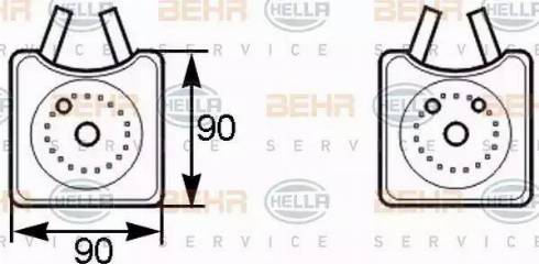 BEHR HELLA Service 8MO 376 778-001 - Масляний радіатор, рухове масло autozip.com.ua