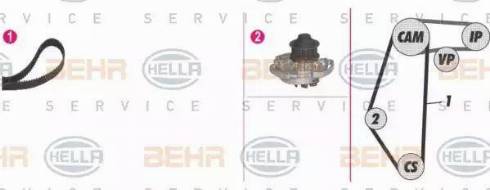 BEHR HELLA Service 8MP 376 804-891 - Водяний насос + комплект зубчатого ременя autozip.com.ua