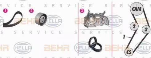 BEHR HELLA Service 8MP 376 805-841 - Водяний насос + комплект зубчатого ременя autozip.com.ua