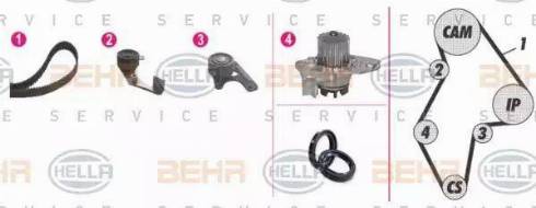 BEHR HELLA Service 8MP 376 805-831 - Водяний насос + комплект зубчатого ременя autozip.com.ua