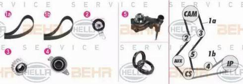 BEHR HELLA Service 8MP 376 806-861 - Водяний насос + комплект зубчатого ременя autozip.com.ua