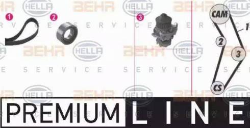 BEHR HELLA Service 8MP 376 800-861 - Водяний насос + комплект зубчатого ременя autozip.com.ua