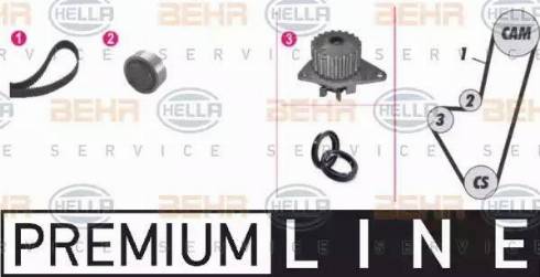 BEHR HELLA Service 8MP 376 800-811 - Водяний насос + комплект зубчатого ременя autozip.com.ua