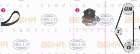 BEHR HELLA Service 8MP 376 800-831 - Водяний насос + комплект зубчатого ременя autozip.com.ua