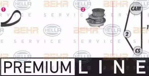 BEHR HELLA Service 8MP 376 801-851 - Водяний насос + комплект зубчатого ременя autozip.com.ua