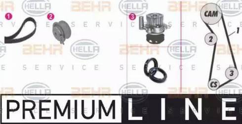 BEHR HELLA Service 8MP 376 803-801 - Водяний насос + комплект зубчатого ременя autozip.com.ua