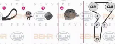 BEHR HELLA Service 8MP 376 803-831 - Водяний насос + комплект зубчатого ременя autozip.com.ua