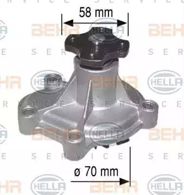 BEHR HELLA Service 8MP 376 802-174 - Водяний насос autozip.com.ua