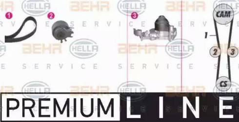 BEHR HELLA Service 8MP 376 802-851 - Водяний насос + комплект зубчатого ременя autozip.com.ua