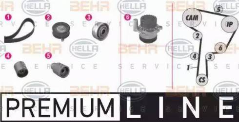 BEHR HELLA Service 8MP 376 802-881 - Водяний насос + комплект зубчатого ременя autozip.com.ua