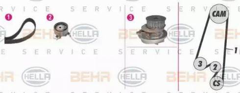 BEHR HELLA Service 8MP 376 807-881 - Водяний насос + комплект зубчатого ременя autozip.com.ua