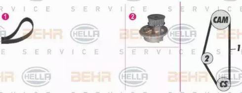 BEHR HELLA Service 8MP 376 814-891 - Водяний насос + комплект зубчатого ременя autozip.com.ua