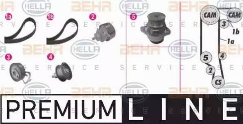 BEHR HELLA Service 8MP 376 814-851 - Водяний насос + комплект зубчатого ременя autozip.com.ua