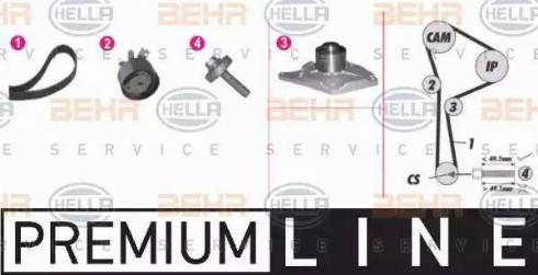 BEHR HELLA Service 8MP 376 814-821 - Водяний насос + комплект зубчатого ременя autozip.com.ua