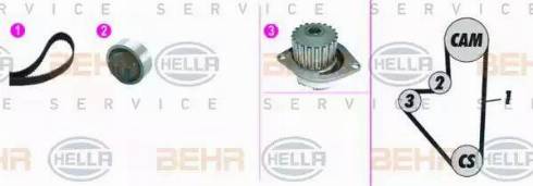 BEHR HELLA Service 8MP 376 815-831 - Водяний насос + комплект зубчатого ременя autozip.com.ua