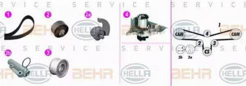 BEHR HELLA Service 8MP 376 816-841 - Водяний насос + комплект зубчатого ременя autozip.com.ua