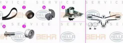 BEHR HELLA Service 8MP 376 816-851 - Водяний насос + комплект зубчатого ременя autozip.com.ua