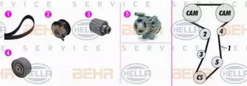 BEHR HELLA Service 8MP 376 816-881 - Водяний насос + комплект зубчатого ременя autozip.com.ua