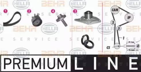 BEHR HELLA Service 8MP 376 810-851 - Водяний насос + комплект зубчатого ременя autozip.com.ua