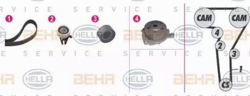 BEHR HELLA Service 8MP 376 810-801 - Водяний насос + комплект зубчатого ременя autozip.com.ua