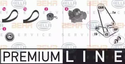 BEHR HELLA Service 8MP 376 810-821 - Водяний насос + комплект зубчатого ременя autozip.com.ua