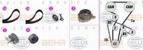 BEHR HELLA Service 8MP 376 818-821 - Водяний насос + комплект зубчатого ременя autozip.com.ua