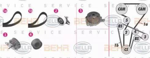 BEHR HELLA Service 8MP 376 813-811 - Водяний насос + комплект зубчатого ременя autozip.com.ua