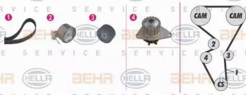 BEHR HELLA Service 8MP 376 813-831 - Водяний насос + комплект зубчатого ременя autozip.com.ua