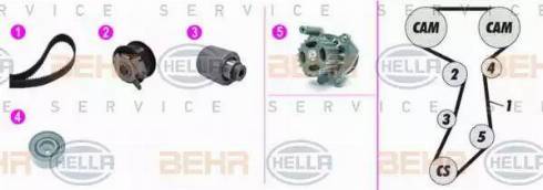 BEHR HELLA Service 8MP 376 817-831 - Водяний насос + комплект зубчатого ременя autozip.com.ua