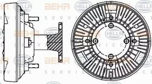 BHS 8MV 376 906-541 - Зчеплення, вентилятор радіатора autozip.com.ua