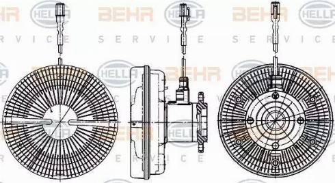 BEHR HELLA Service 8MV 376 906-521 - Зчеплення, вентилятор радіатора autozip.com.ua