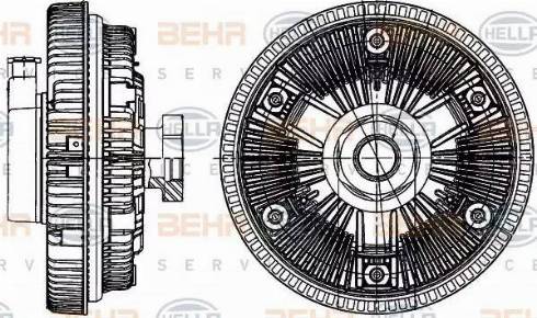 BEHR HELLA Service 8MV 376 907-411 - Зчеплення, вентилятор радіатора autozip.com.ua