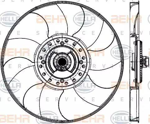 BEHR HELLA SERVICE 8MV 376 907-061 - Вентилятор, охолодження двигуна autozip.com.ua