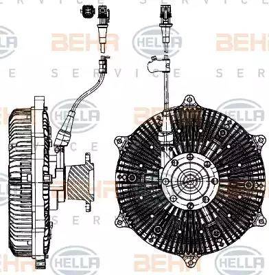 BEHR HELLA Service 8MV 376 907-131 - Зчеплення, вентилятор радіатора autozip.com.ua