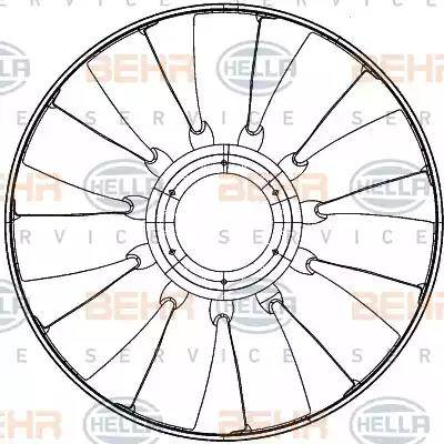 BHS 8MV 376 907-241 - Крильчатка вентилятора, охолодження двигуна autozip.com.ua