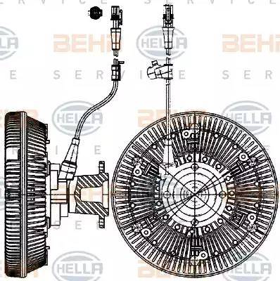 BEHR HELLA Service 8MV 376 907-221 - Зчеплення, вентилятор радіатора autozip.com.ua