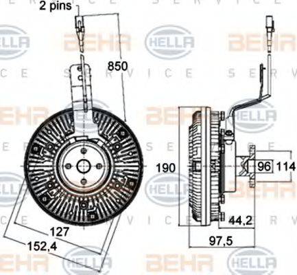 BEHR HELLA Service 8MV 376 758-491 - Зчеплення, вентилятор радіатора autozip.com.ua